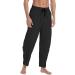 PaceiADTA Men's Cotton Linen Drawstring Pants - Elastic Waist Summer Beach Yoga Pants (Black, M) - Buy Online on GoSupps.com