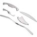 Verdant Touch Stainless Steel Gua Sha Massage Tool Set - 5 Pieces for Muscle Pain Relief & Body Wellness - Buy Online on GoSupps.com