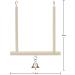 Ciny 2pcs Natural Wood Bird Toys - Swing for Parrots & Birds | Hanging Cage Toys with Bell for Fun & Play - Buy Online on GoSupps.com