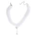 Oralgos fashionable wedding necklace chic choker necklace snowflake trailer necklace adjustable chain necklace plush material-a plush