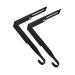 ABOOFAN 2pcs Metal Cabinet Hooks Heavy Duty Clothes Hanger Towel Hooks Metal Hook Wall Hanging Household 8.00X7.00X1.20CM Black