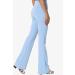 TheMogan Women's Comfy Stretch Cotton Boot Cut Lounge Yoga Pants - Light Blue - Buy Online on GoSupps.com