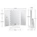 COSMIRROR Trifold Lighted Makeup Shower Mirror with 21 LED Lights, 3X Magnification, Dual Power, 180 Rotation - White - Buy Online on GoSupps.com