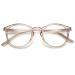 Koosufa fashion anti blue light reading glasses spring hinge women men men round reading aid visual tired glasses 1.0 1.25 1.75 2.25 2.75 3.5 4.0 1x transparent light brown 1.0 x