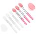 FOMIYES 2 Sets Lip Stick Dust Cover Cosmetics Lipstick Applicator Makeup Applicator Mask Applicator Brush Silicone Lip Covers Lady Tools to Sleep Miss Silicone Brush Silica Gel