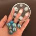 7pcs Blue Plated Stone Ball Set Pieces of Yellowstone Stone Broken Seven Star Array of Classical feng Shui Pendulum Beautiful Crystal - Buy Online on GoSupps.com