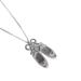 Oralgos fashionable ballet shoe trailers necklace for women trendy dance shoe choker party wedding jewelry accessory birthday gifts silver