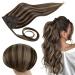 Runature 40cm real hair extensions brown dark brown with ash brown remy real hair 80g clip in braid real hair brown smooth hair recovery braid color #2p8a 40 cm 1-braid #2p8a