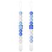 Flow fire Silicone Dummy Clip for Girl and Boys 2Pcs Baby Dummy Clips Fit All Soothers and Dummies Blue 2PCS