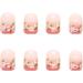 JUSTOTRY 24 Pcs Gradient Pink Floral Square Short False Nails with Nail Glue - Trendy Daisy Pattern Squoval Fake Nails for Women - Buy Online on GoSupps.com