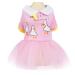 Dog dress puppy rock clothing Princess clothes tutu rock goose wedding cotton luxury loop dress for little dog girl (L pink) l pink goose