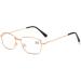 Buy Stylish Reading Glasses for Men & Women | Metal Rectangular Frame with Comfort Spring Hinge & Strap | Gold 1.5 Diopters - Shop Internationally - Buy Online on GoSupps.com
