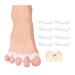 AGARES Toe Spacers (8-piece set)|bunions correction women|toe spacers for men|Toe Brace  Reduce Foot Pain and Plantar Fasciitis white