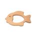 Organic Wood Goldfish Teether - 2pcs Handmade Beech Wooden DIY Pacifier Chain Pendant - Buy Online on GoSupps.com