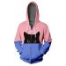 ZGRZPMGR Teen Girls Cat Print Hoodies Long Sleeve Hip Hop Hooded Coats Womens Sweatshirt Pullovers Zip-Up Jackets Plus Size XX-Large Pink