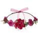 Colorful Velvet Rose Wreath - Perfect Headwear for Brides Bridesmaids & Holidays | HH72-1 Red - Buy Online on GoSupps.com