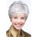 Lady silver gray old woman short lured wigs natural party wig short full curly hair-like-to deep wavy fluffy 80 "100g silver