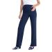MAMAJEANS Cinzia - Wide Leg Maternity Palazzo Trousers - Over The Bump Full Panel. Work Office Pants for Pregnant Women Straight Leg 8 Blue