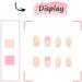24Pcs Short Pink Swirl Oval Acrylic French Press on Nails - Glossy Fake Nails with Cute Designs for Women - Buy Online on GoSupps.com