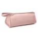 Hair Dryer Carrying Bag Waterproof High Capacity Useful Travel Faux Leather Hair Curler Storage Pouch Pink