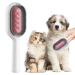 Urijk animal hair removal ridge with water tank cleaning brush for animal hair cat brush for animal hair remover portable multifunctional pet cleaning brush Ideal for massage care and remove hair without wet wipes Essence fluid short-haired pink