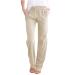 ESCBUKI Cotton Linen Pants for Women Casual Summer Solid Color Drawstring Elastic Waist Trousers Shift Comfy Fall Pants Medium Beige Cotton Linen Pants for Women A3