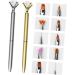 Beavorty 1 Set nail art pen nail polish liner nail painting brush nail decoration brush nail brush pen nail art brush nail drawng brush kit de manicura Nail Pen quartz 19.5*10cm Golden - Buy Online on GoSupps.com
