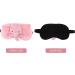 DOITOOL 2Pcs Flannel Elephant Sleep Mask Set - Soft Eye Cover for Men & Women | Pink Grey - Buy Online on GoSupps.com