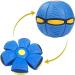 WACURRENTHYD New UFO Pet Flying Saucer Ball Portable Flying Toys Creative Fly Saucer Stomp Magic Balls Magic Frisbee Dog Toy Ball Fun Puppy Interactive Flying Flat Throw Disc Balls Toy (Blue)