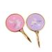 HDMirrorr 2 pieces of portable make -up mirror make -up mirror with handle cosmetic mirror Handpiegel for home and outdoor area for Valentine's Day anniversary birthday
