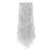 24 Inch 18 Clip Long Hair Clip 8pcs / Set Of High Temperature Fiber Wig Synthetic Clip Extension Hair 24inches silver gray