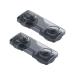 SAFELON 2 Pcs Baby Safety French Transparent Fridge Lock, Childproof Double Door Refrigerator Freezer Lock, Cabinet Cupboard Lock (Clear-Black)