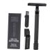 Angoily 1 set of manual razor Reusable razor manual beard shaver butterfly opening razor old razor double -edged manual edge stainless steel blade black 10.3x4cm