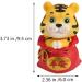 Hoement 3 pcs Year of The Tiger Bobble Head Ornament Lucky Fortune Figurine Tiger Year Figurines feng Shui Chinese Zodiac Figurines Nativity Decor Shape Toys Office Statue Lucky Bag Resin Redx3pcs 6X6X9.5CMx3pcs - Buy Online on GoSupps.com