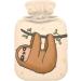 Naanle Sweet Sloth Cartoon Hot Water Bottle - 2L Transparent Large Heat Therapy for Bed Hand & Feet Pain Relief - Buy Online on GoSupps.com