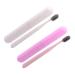 Plafope 2 Party toothbrush set Ultra toothbrush gum care toothbrush tooth cleaning tool toothbrush with long grip 1 piece (1 -pack) Sorted color sorted