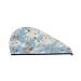 Hair Towel Wrap Hair Drying Towel with Button Towel Turban Head Towel to Dry Hair Quickly (Animals Travel World Map)