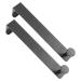 jojofuny 2pcs Door Hook Hat Wall Hanger Wall Mounted Clothes Rack Towel Valet Hat Hooks Hanging Door No Trace 21x4.5cm Black