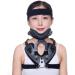 Jlasdr neck protection neck tractor cervical thoracic orthosis spondylose adjustable neck support support corrector for postoperative recovery of neck pain black