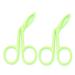 Motanar Multicolors Eyebrow Scissors Tweezers Scissors Handle Shaped Eyebrow Straight Tip Tweezers Clip Flat Tip Tweezers Hair Plucker Straight Tip Hairgripping Eyebrow (2 Pack Green)