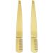 2pcs Stainless Steel Double Ended Tweezer Comb - Golden Eyebrow Shaping Tool for Precision Grooming | International Shipping Available - Buy Online on GoSupps.com
