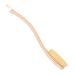 Hhuumm massage brush with curved stem B8.5 x H4.5 x L44 cm medium-hard tampico bristles (agave-kactus) handmade made of beech wood dry brush body dry brush cellulite peeling