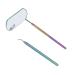 EVSCAN Eyelash Extension Tweezers Set - Stainless Steel Ranked Handle Portable & Colorful with Glass Mirror - Ideal for Professional & Home Use - Buy Online on GoSupps.com