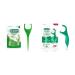GUM - 898R4 Angled Flossers, Fresh Mint, 75 Count (Pack of 4) & 889DD Professional Clean Flossers Extra Strong Flosser Pick, Fresh Mint, 150 Count 300 Flossers Angled Flossers + Flossers