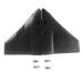 HS001 Dorsal-Fin Style Hydrofoil Stabilizer For outboard Motors Drive 5-150hp With Durable UV-Resistant Molded Black Plastic Material wings and SS316 Bolts