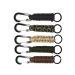 LATRAT 5pcs Keychain with Snap Hook Braided Strap for Keys Outdoor Camping Hiking (5 Colors) Mix 1