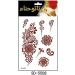 Adecco LLC 6 Sheets Flower Temporary Henna Tattoos - Waterproof Red Ink Body Art Stickers - Buy Online on GoSupps.com