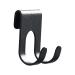 Bidoga 2pcs hook shower glass door hook free hole towel holder wardrobe keys Organizer plug shaver rack hooks black-2pcs