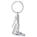 Hair Dryer Keychain Cute Hairdresser Comb Scissors Hair Dryer Keychain | Hairdresser Hair Stylist Jewelry Fashionable Pendant For Salon Graduation Jewelry Silver