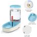 PHABULS Automatic Cat Feeder & Dog Water Dispenser 3.8L - Double Bowl Design - Small & Big Pets - Blue - Buy Online on GoSupps.com